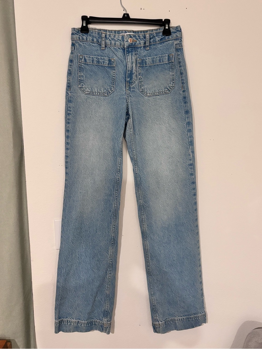 Zara Light Wash Denim Blue Jeans Straight 2